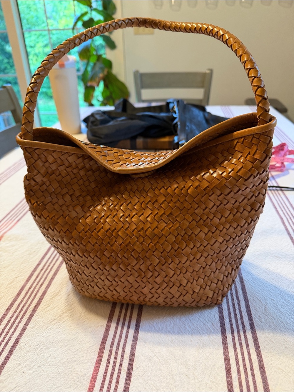 Madewell Woven Shoulder Hobo Bag in Tan - Picture 3 of 3